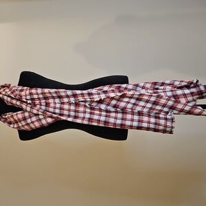 GAP Red and White Plaid Scarf